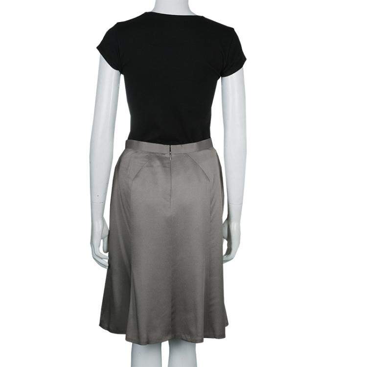 Pre Owned Jason Wu Grey A-Line Skirt L