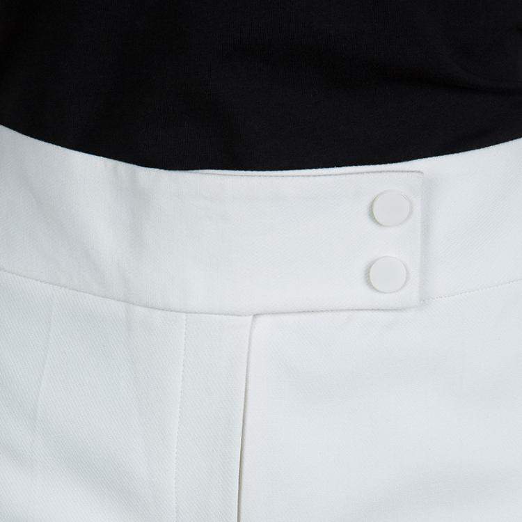 Pre Owned Jason Wu Off White Cotton Straight Fit Trousers S