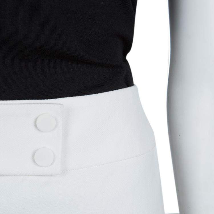 Pre Owned Jason Wu Off White Cotton Straight Fit Trousers S