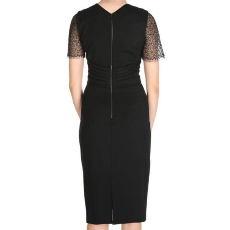 Pre Owned Jason Wu Black Lace-Detailed Dress M