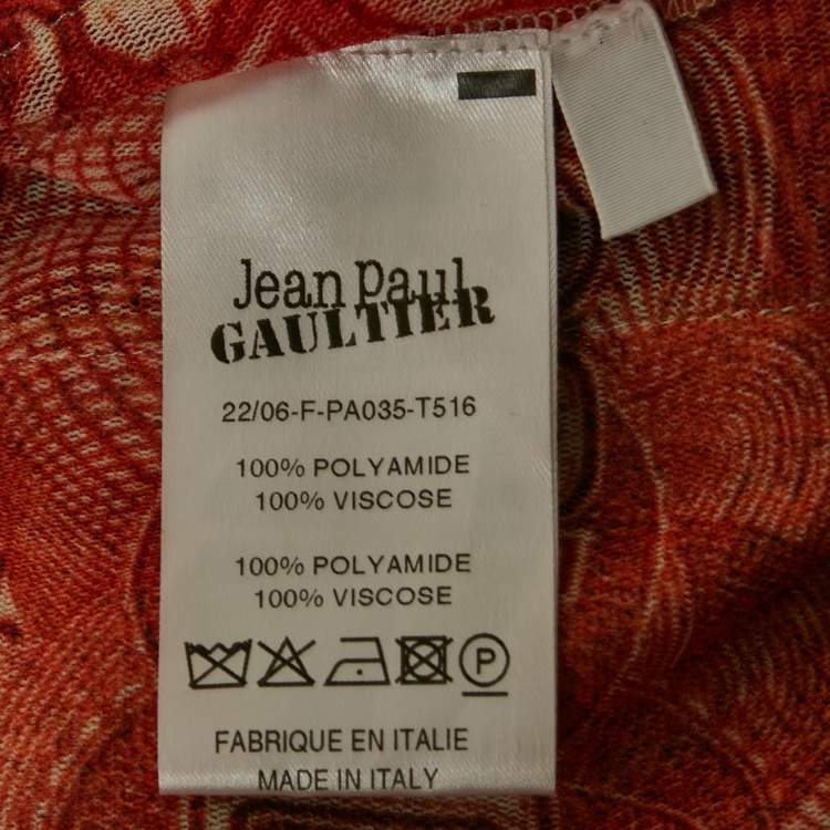 Pre Owned Jean Paul Gaultier Multicolor Jersey Flared Love Moi Pants M
