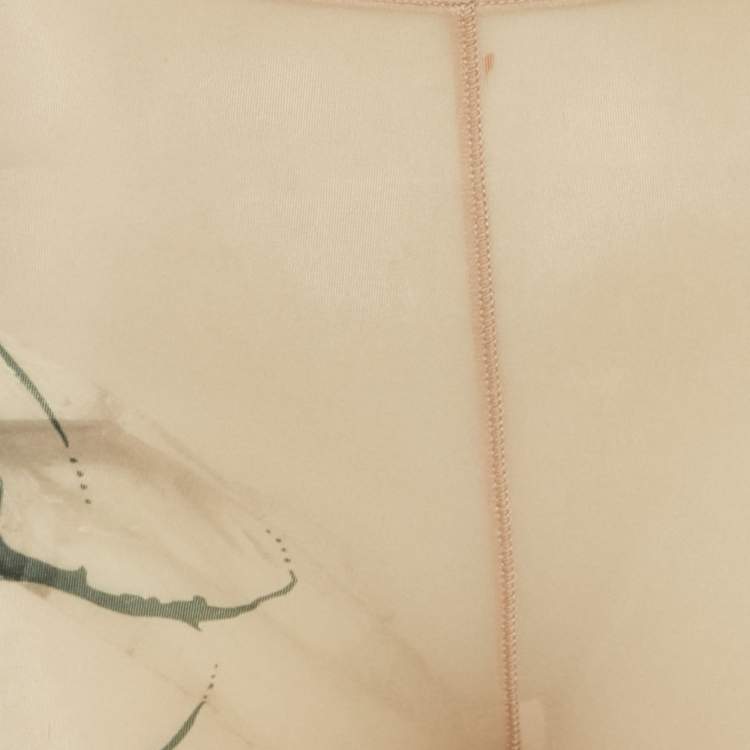 Pre Owned Jean Paul Gaultier X KNWLS Beige Trompe-l'oeil Tattoo Print Jersey Leggings S