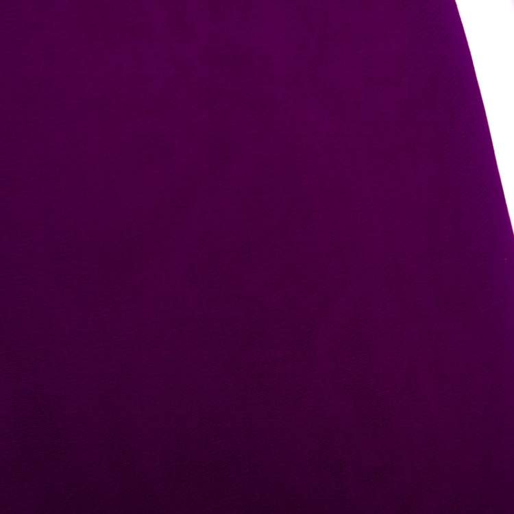 Pre Owned Jean Paul Gaultier Soleil Purple Stretch Beaded Neck Detail Maxi Dress L