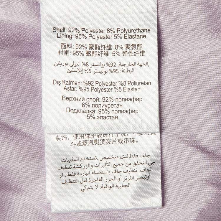 Pre Owned Jenny Packham Lavender Crepe Embellished Shoulder Gown S