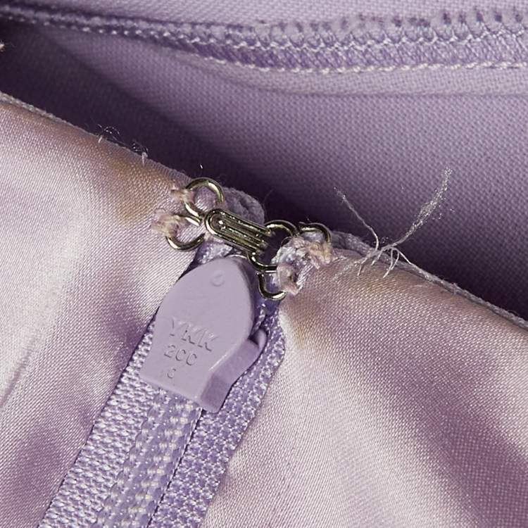 Pre Owned Jenny Packham Lavender Crepe Embellished Shoulder Gown S