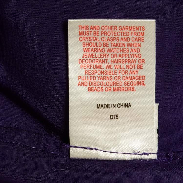 Pre Owned Jenny Packham Purple Sequin Halter Neck Gown M