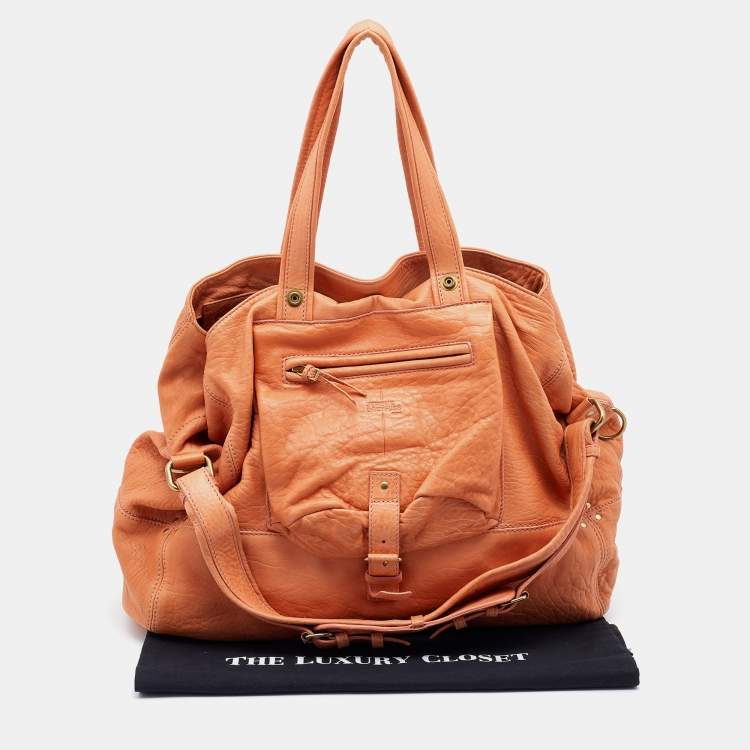 مملوكة مسبقًا Jerome Dreyfuss Orange Leather Billy Tote