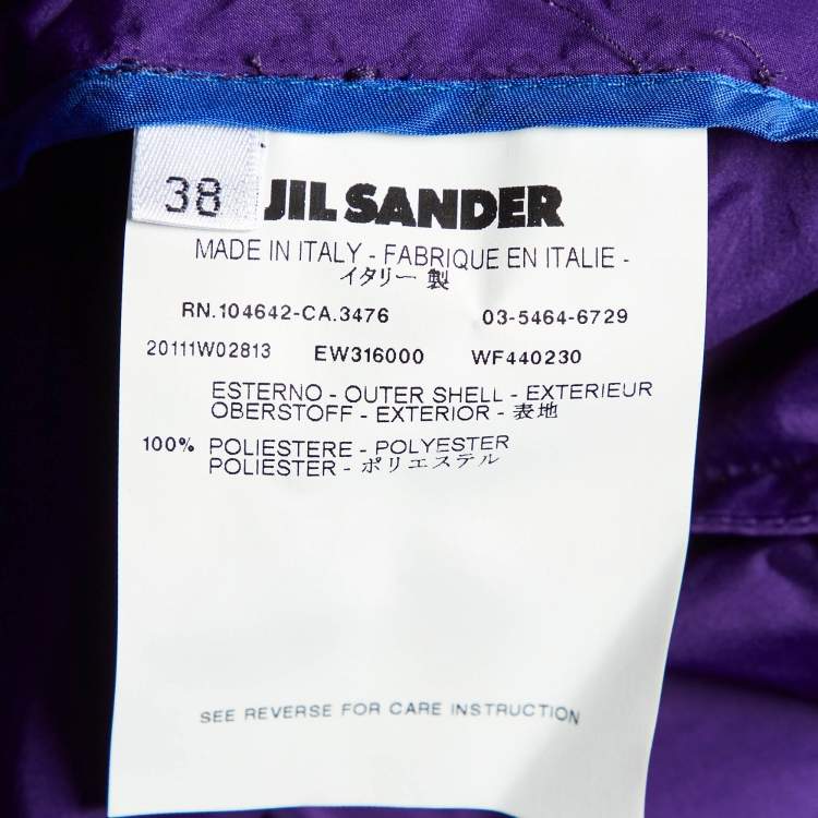 Pre Owned Jil Sander Purple Taffeta Palazzo Trousers S