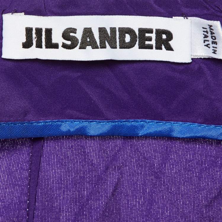 Pre Owned Jil Sander Purple Taffeta Palazzo Trousers S