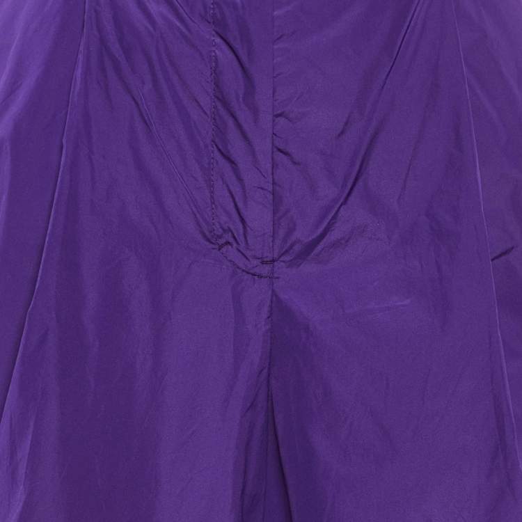 Pre Owned Jil Sander Purple Taffeta Palazzo Trousers S