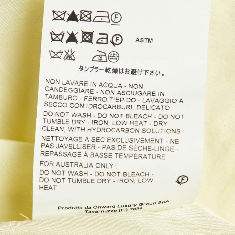 Pre Owned Jil Sander Yellow Linen Blend Open Back Maxi Dress S