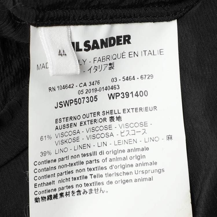 Pre Owned Jil Sander Black Crepe Dress XL