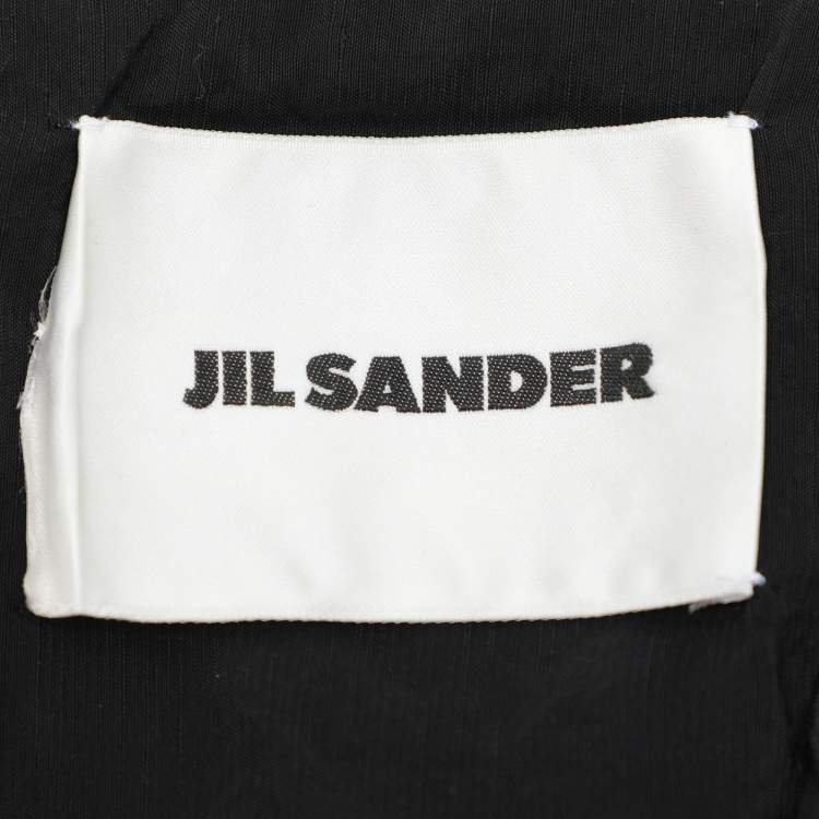 Pre Owned Jil Sander Black Crepe Dress XL