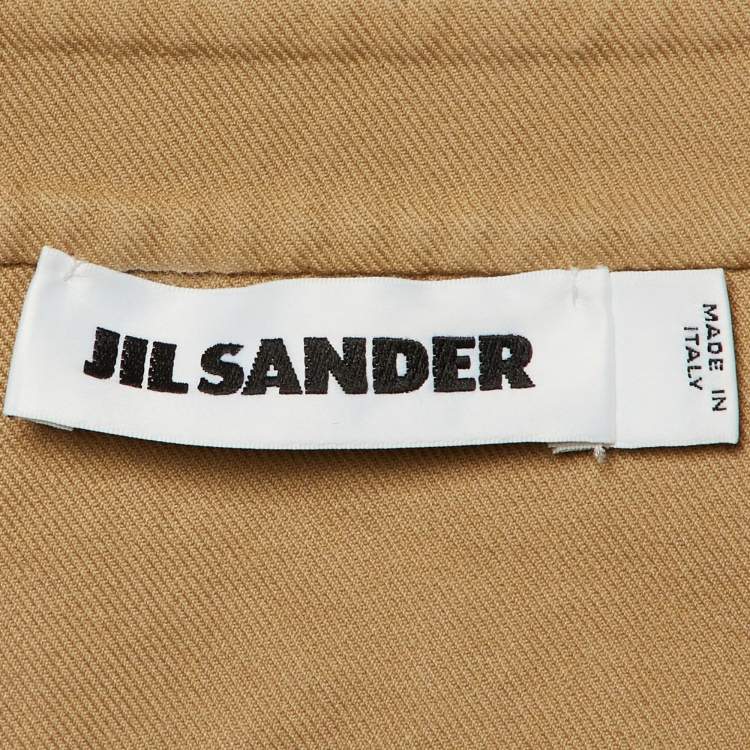 Pre Owned Jil Sander Beige Cotton Cropped Oversized Jacket M