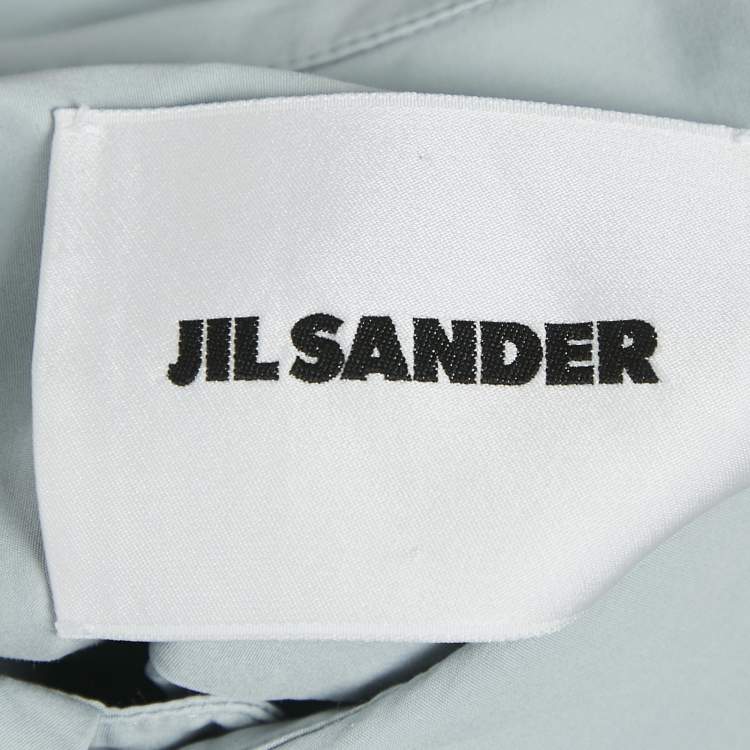 Pre Owned Jil Sander Light Blue Cotton Button Front Shirt S