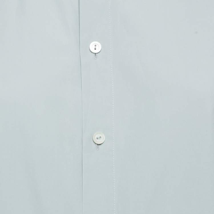 Pre Owned Jil Sander Light Blue Cotton Button Front Shirt S