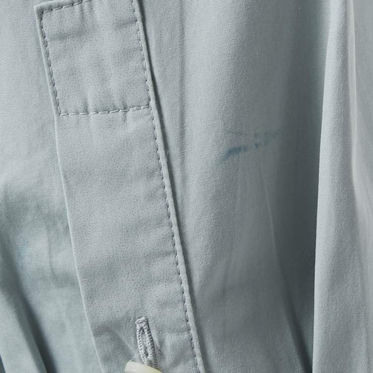 Pre Owned Jil Sander Light Blue Cotton Button Front Shirt S
