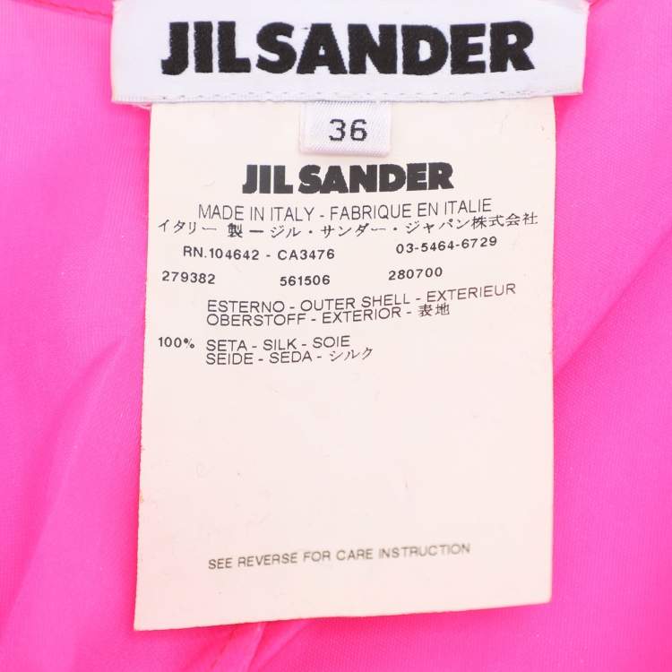 Pre Owned Jil Sander Pink Silk Top XS
