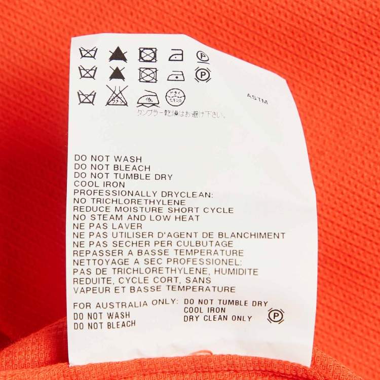 Pre Owned Jil Sander Orange Cotton Midi Skirt M
