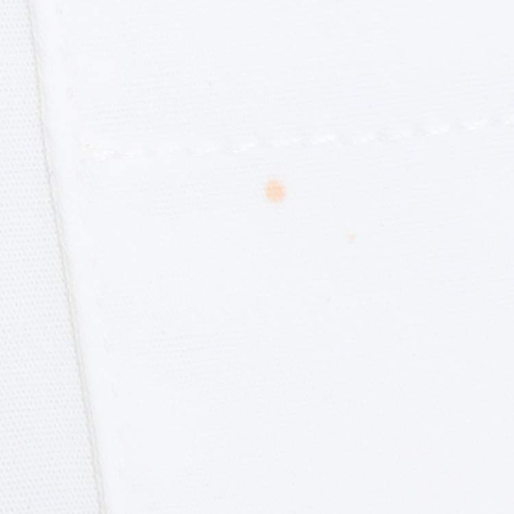 Pre Owned Jil Sander White Stretch Cotton Top S