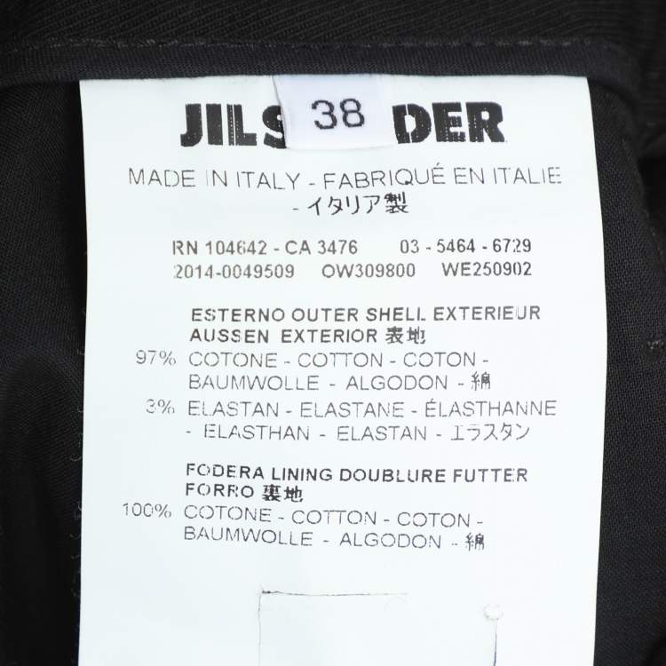 Pre Owned Jil Sander Black Cotton Bermuda Shorts S