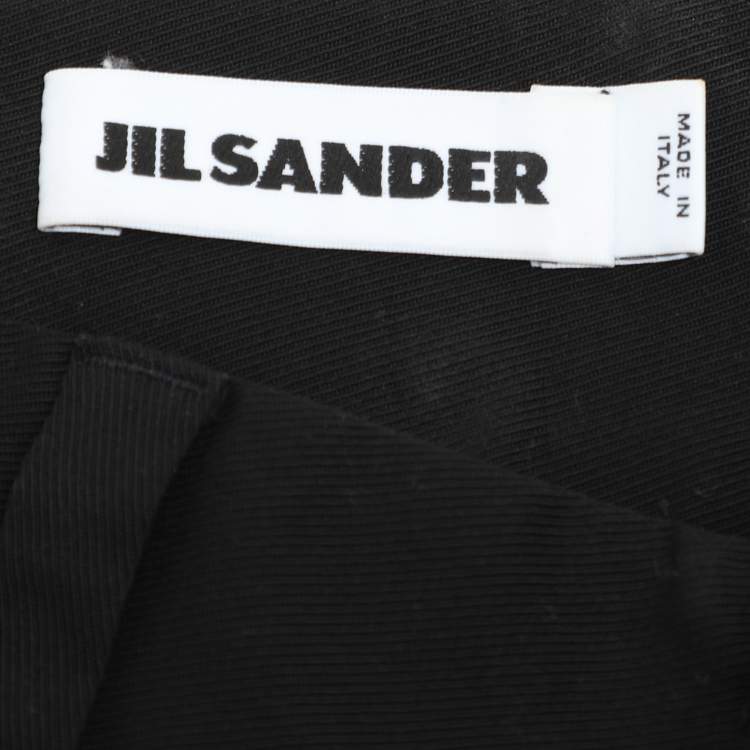 Pre Owned Jil Sander Black Cotton Bermuda Shorts S