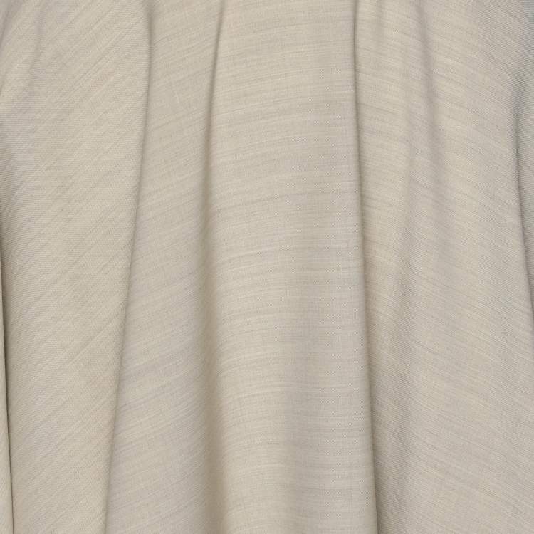 Pre Owned Jil Sander Grey Wool Maxi Skirt S