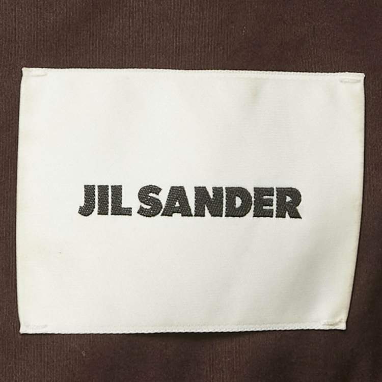 مملوكة مسبقًا Jil Sander Brown Cotton Pointed Collar Shirt S