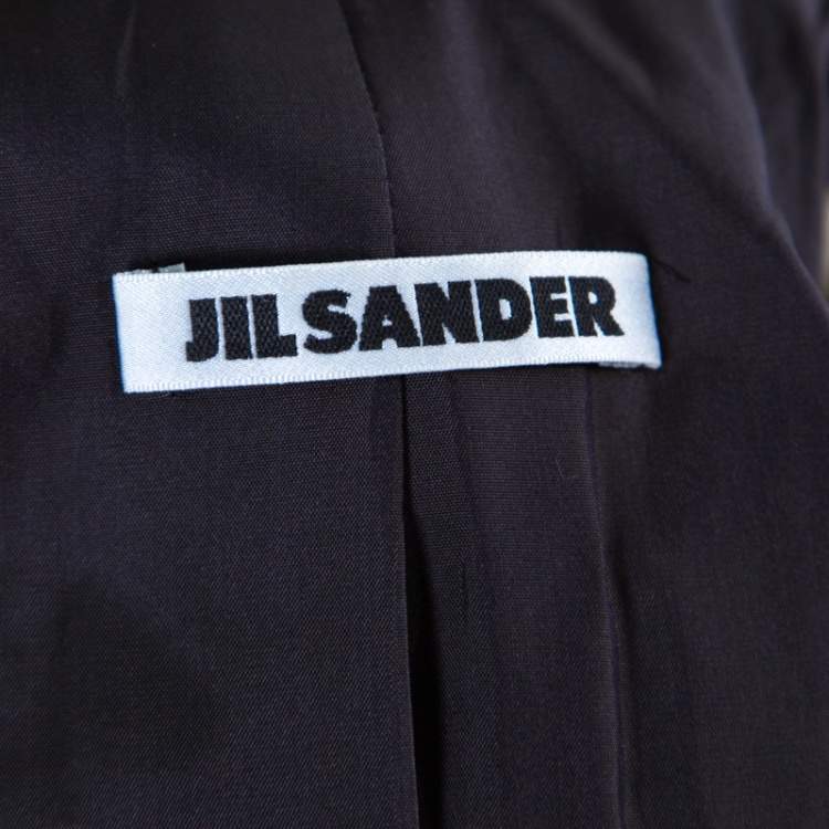 Pre Owned Jil Sander Beige Wool and Angora Belted Coat S