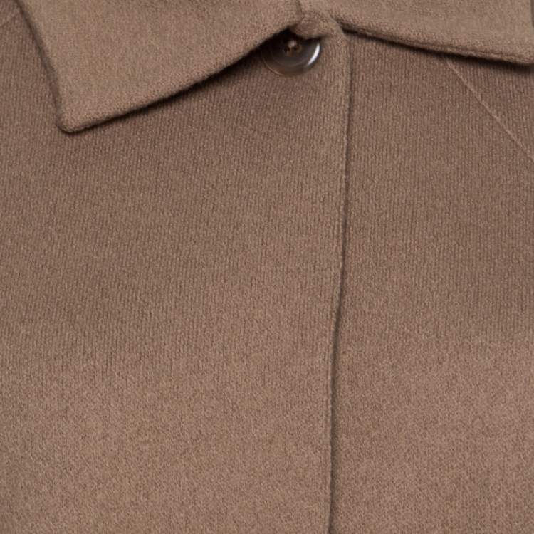 Pre Owned Jil Sander Beige Wool Box Sleeve Oversized Jacket S