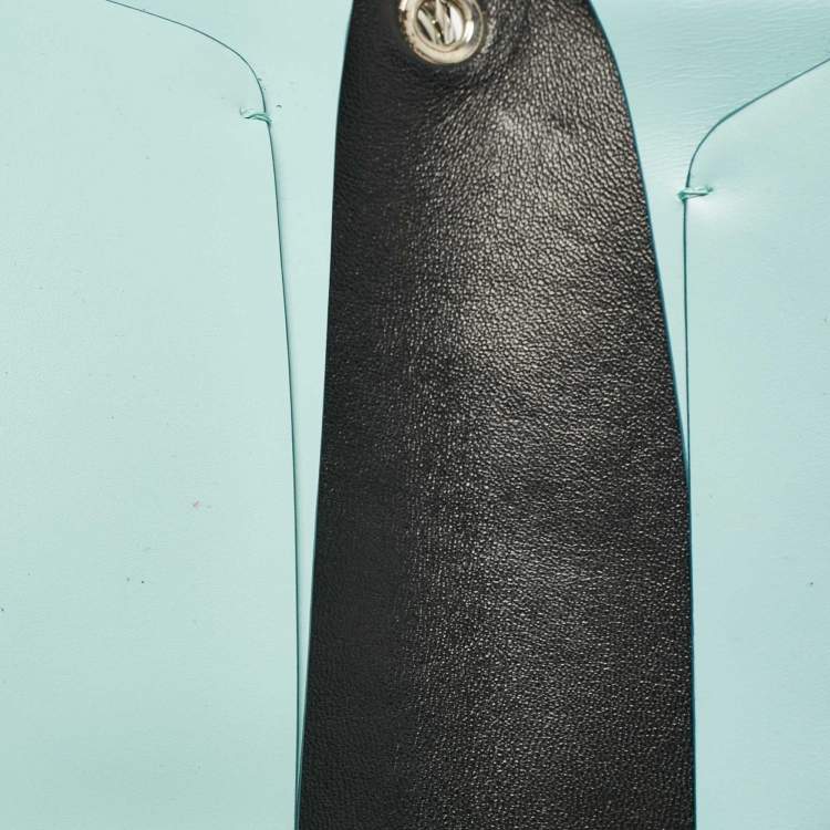 Pre Owned Jil Sander Light Blue Leather Clutch Shoulder Bag