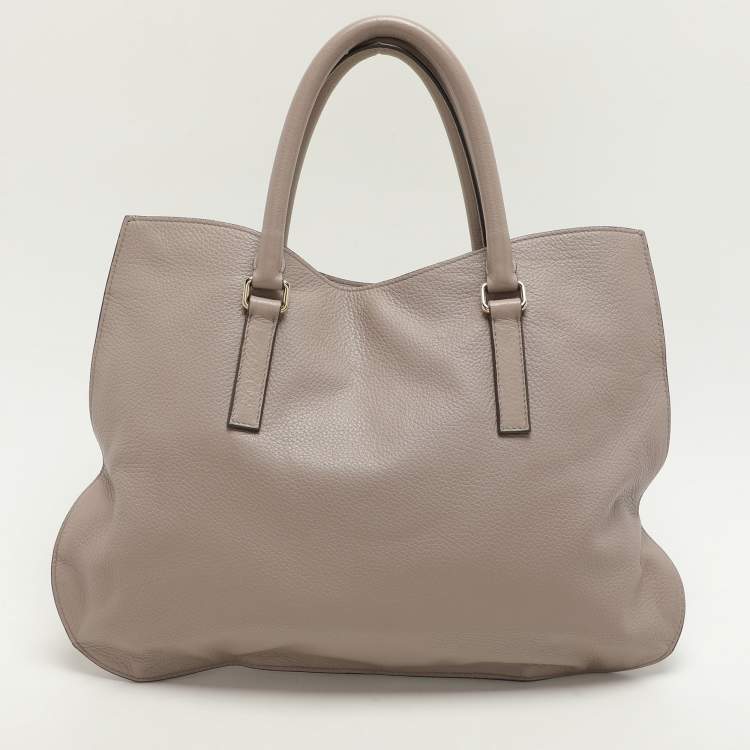 Pre Owned Jil Sander Beige Leather Tote