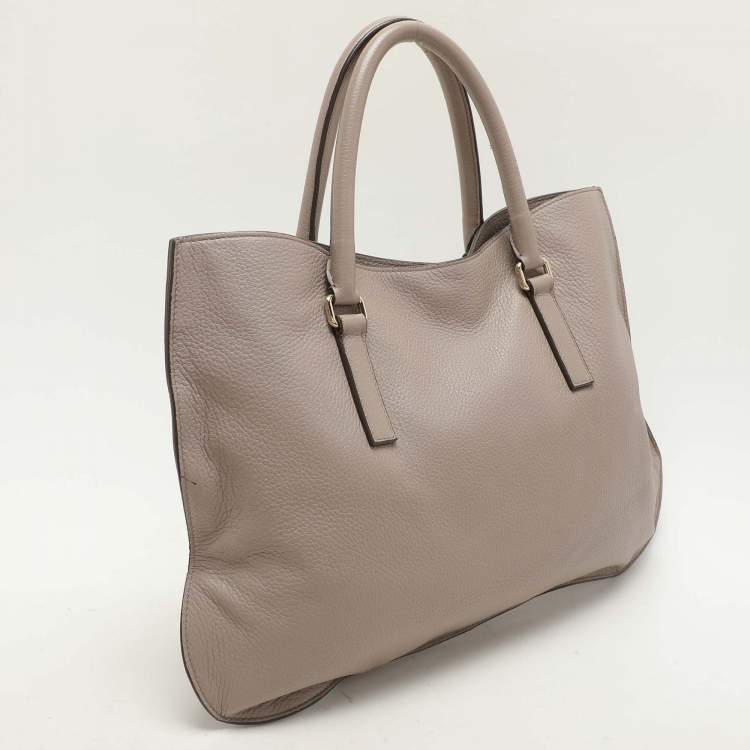 Pre Owned Jil Sander Beige Leather Tote