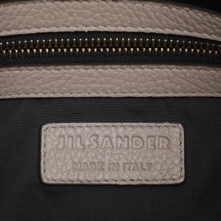 Pre Owned Jil Sander Beige Leather Tote