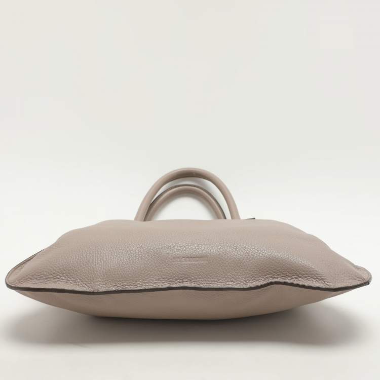 Pre Owned Jil Sander Beige Leather Tote