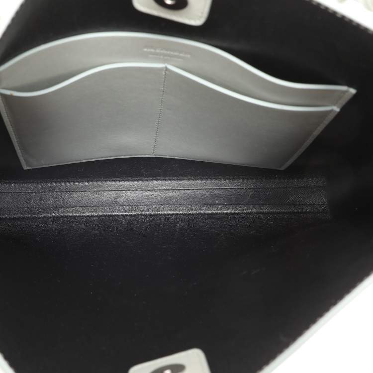 Pre Owned Jil Sander Grey Leather Medium Tangle Shoulder Bag