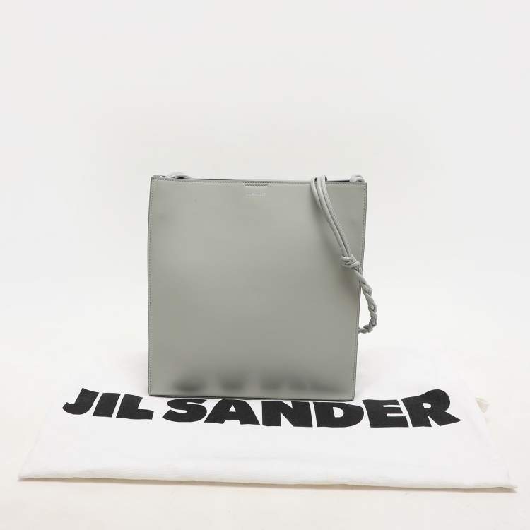 Pre Owned Jil Sander Grey Leather Medium Tangle Shoulder Bag