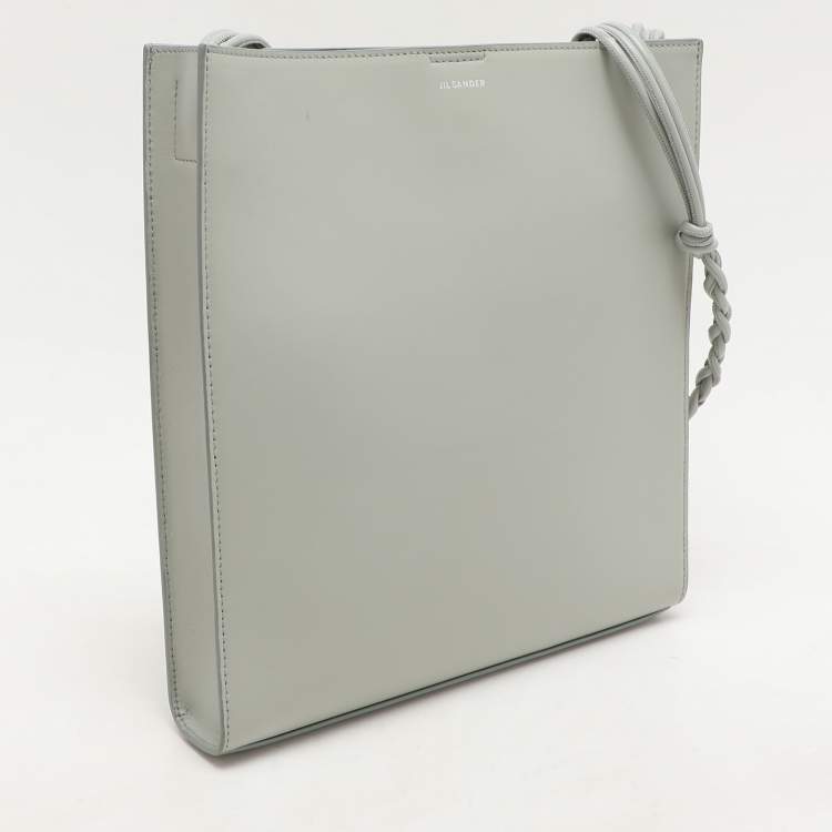 Pre Owned Jil Sander Grey Leather Medium Tangle Shoulder Bag