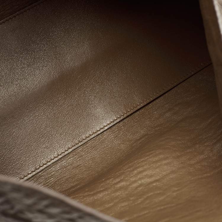 Pre Owned Jil Sander Beige Pebbled Leather Shoulder Bag
