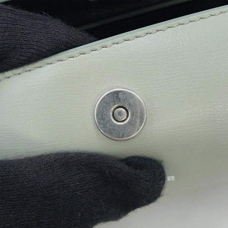 Pre Owned Jil Sander Cannolo Belt Bag Seafoam Leather Size Micro