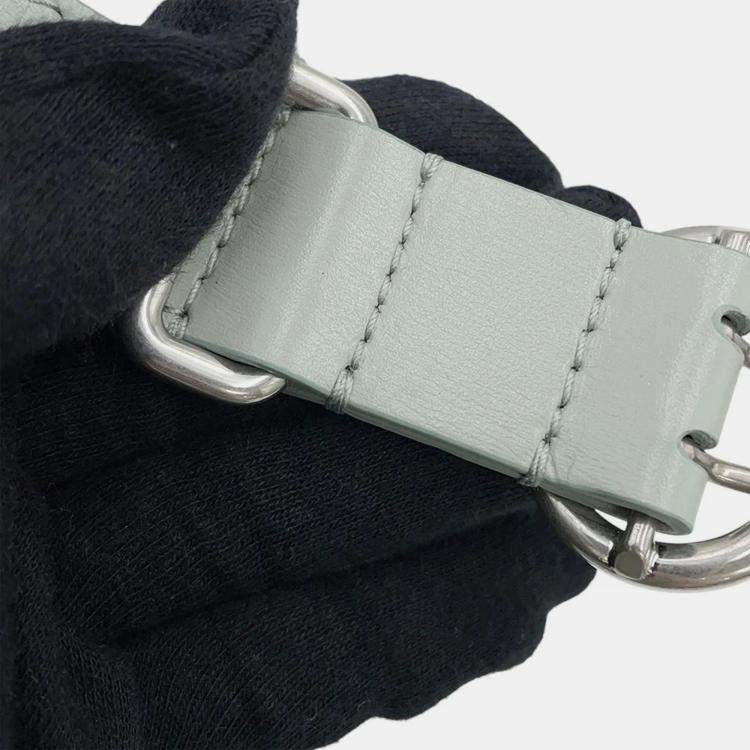 Pre Owned Jil Sander Cannolo Belt Bag Seafoam Leather Size Micro