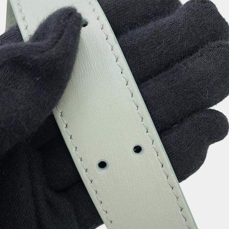 Pre Owned Jil Sander Cannolo Belt Bag Seafoam Leather Size Micro