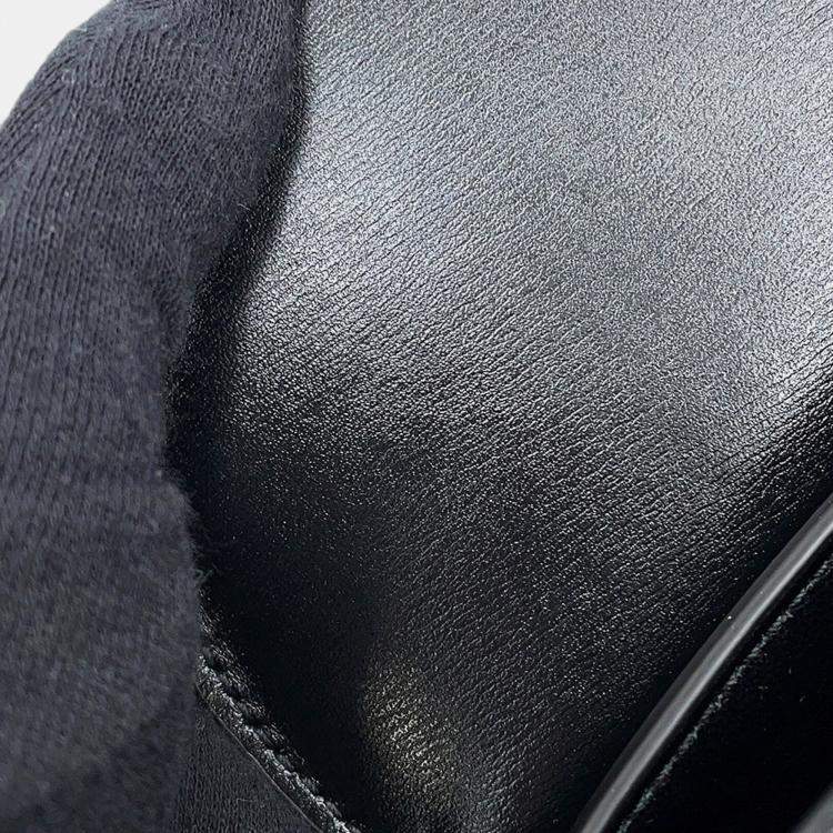 Pre Owned Jil Sander Cannoli Black Leather Size Mini