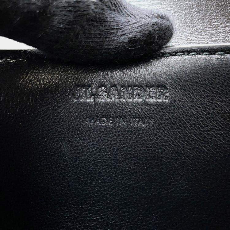 Pre Owned Jil Sander Cannoli Black Leather Size Mini