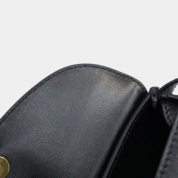 Pre Owned Jil Sander Cannoli Black Leather Size Mini