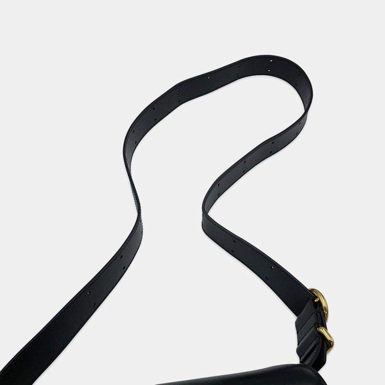 Pre Owned Jil Sander Cannoli Black Leather Size Mini