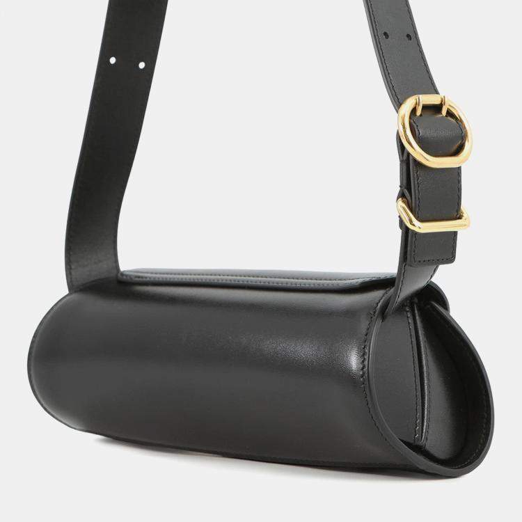 Pre Owned Jil Sander Cannoli Black Leather Size Mini