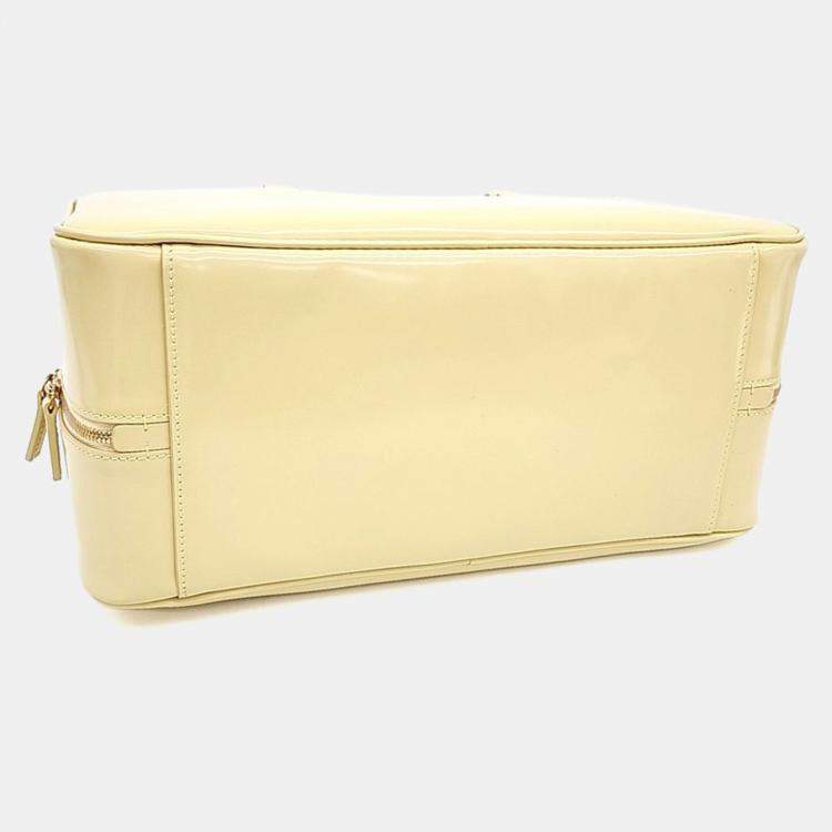 Pre Owned Jil Sander Yellow Leather J-VISION Square Tote and Crossbody Bag