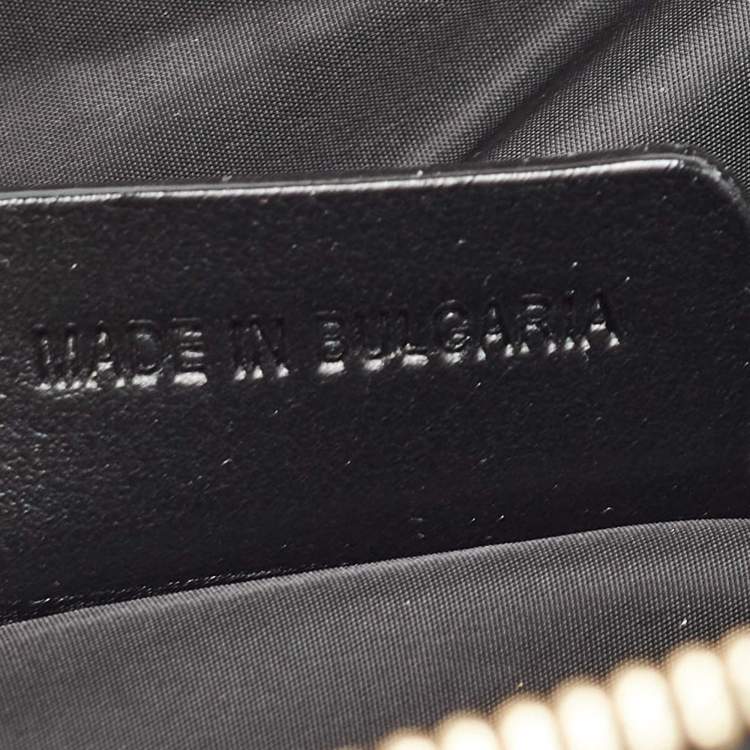 Pre Owned Jimmy Choo Black/White Nylon Mabrie Onyp Clutch