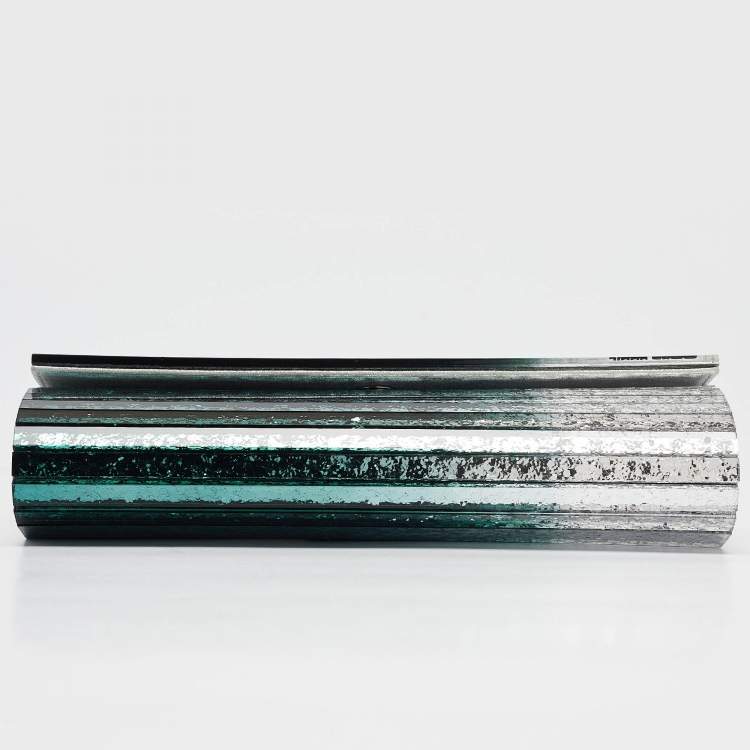Pre Owned Jimmy Choo Green/Silver Glitter Acrylic Sweetie Chain Clutch